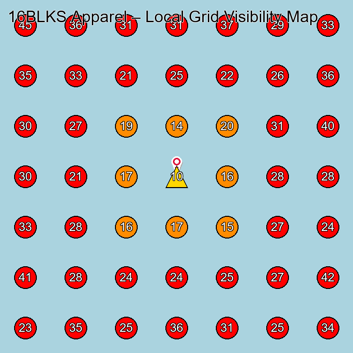16BLKS Apparel GeoGrid visibility map for Landscape Designer in None